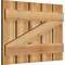 Ekena Millwork Spaced Board-n-Batten Shutters w/Z-Bar, Rough Sawn Western Red Cedar, 28 7/8W x 20H, PR RBS06Z29X020RWR - alternate 3
